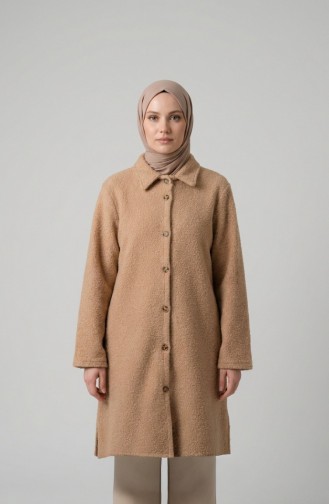Wintermantel Mit Knopfleiste 2220-05 Beige 2220-05