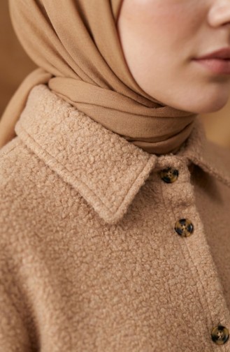 Wintermantel Mit Knopfleiste 2220-05 Beige 2220-05