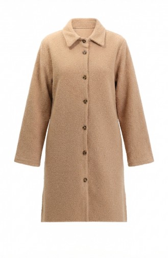 Wintermantel Mit Knopfleiste 2220-05 Beige 2220-05