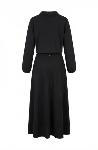 Ensemble Hijab Deux Pièces En Coton Avec Fermeture éclair 0239-01 Noir 0239-01