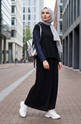 Sim Detail Kapuzen-Zweiteiler-Set 2221-01 Schwarz 2221-01