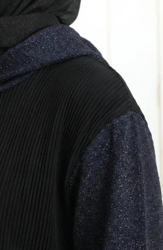 Sim Detail Hooded Two-Piece Set 2221-01 Black 2221-01