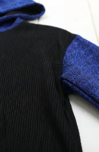 Sim Detail Tweedelig Capuchon Set 2221-02 Zwart Marineblauw 2221-02