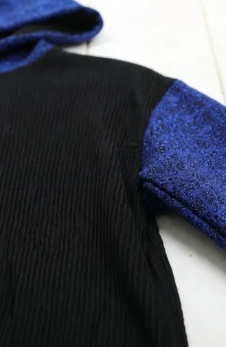 Ensemble Deux Pièces à Capuche Sim Detail 2221-02 Noir Bleu Marine 2221-02