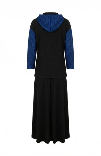 Ensemble Deux Pièces à Capuche Sim Detail 2221-02 Noir Bleu Marine 2221-02