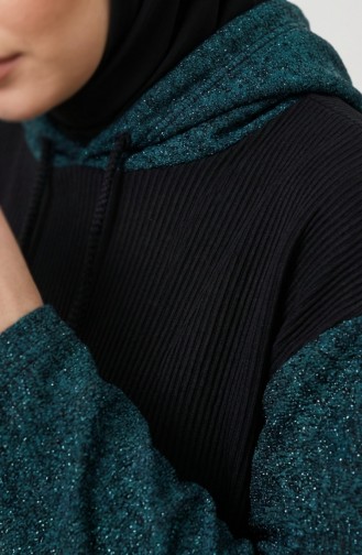 Sim Detail Tweedelig Capuchon Set 2221-04 Zwart Petrol 2221-04