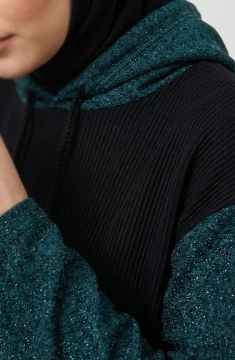 Sim Detail Hooded Two-Piece Set 2221-04 Black Petrol 2221-04