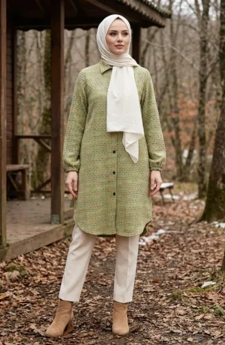 Tunique D`hiver De Bûcheron Boutonnée Longue 2506-02 Vert Olive 2506-02