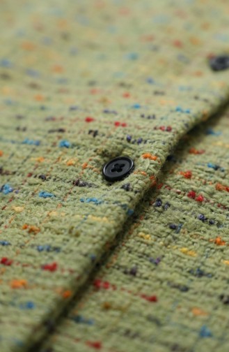 Boydan Düğmeli Oduncu Kışlık Tunik 2506-02 Yağ Yeşili