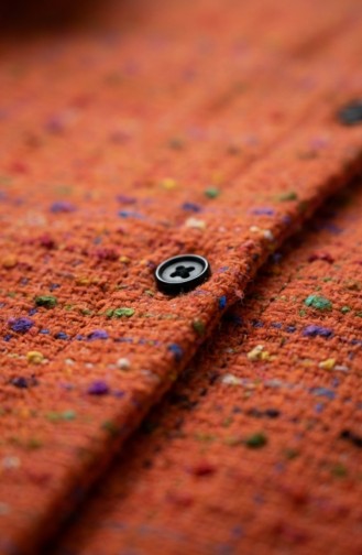 Boydan Düğmeli Oduncu Kışlık Tunik 2506-05 Kiremit