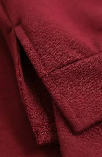 Yırtmaç Detaylı Eşofman Takım 3083-08 Bordo
