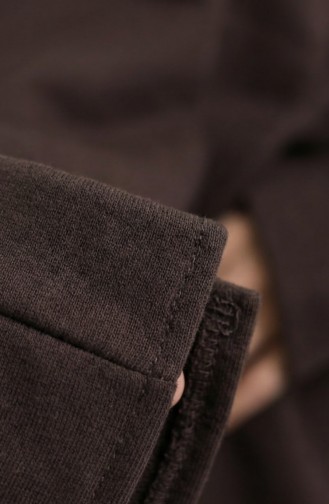 طقم رياضي بفتحة جانبية 3083-12 بني 3083-12