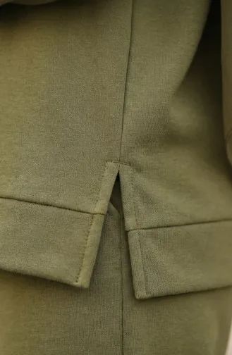 Trainingsanzug-Set Mit Schlitzdetail 3083-14 Khaki 3083-14