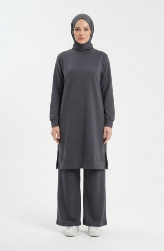 Trainingsanzug-Set Mit Schlitzdetail 3083-16 Anthrazit 3083-16