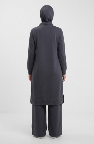 Trainingsanzug-Set Mit Schlitzdetail 3083-16 Anthrazit 3083-16