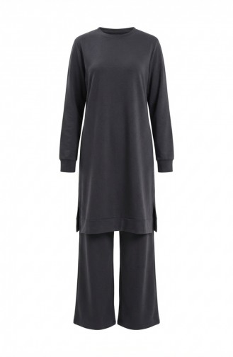 Trainingsanzug-Set Mit Schlitzdetail 3083-16 Anthrazit 3083-16