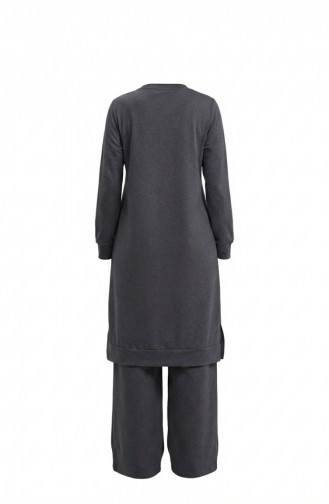 Trainingsanzug-Set Mit Schlitzdetail 3083-16 Anthrazit 3083-16