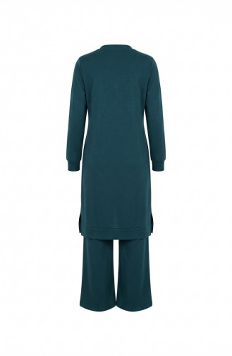 Trainingsanzug-Set Mit Schlitzdetail 3083-19 Petrol 3083-19