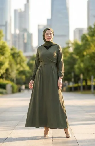 Bürümcük Robe à Nouer Sur Le Côté 1033-01 Khaki 1033-01