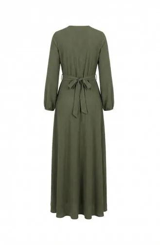 Bürümcük Robe à Nouer Sur Le Côté 1033-01 Khaki 1033-01