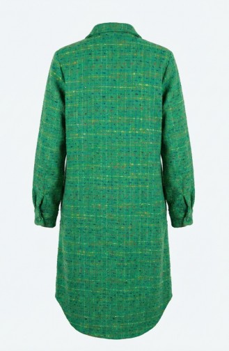Full-Length Buttoned Lumberjack Winter Tunic 2506-01 Green 2506-01