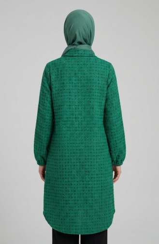 Full-Length Buttoned Lumberjack Winter Tunic 2506A-01 Green 2506A-01