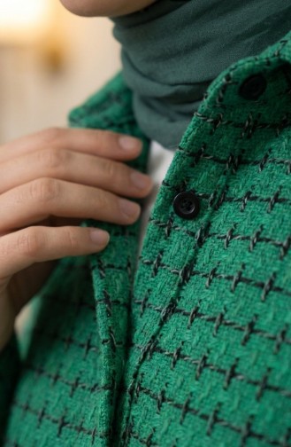 Full-Length Buttoned Lumberjack Winter Tunic 2506A-01 Green 2506A-01