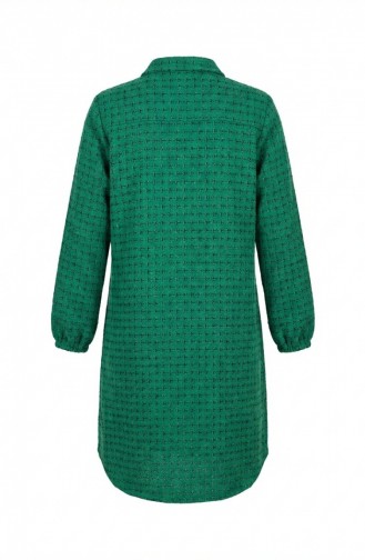 Full-Length Buttoned Lumberjack Winter Tunic 2506A-01 Green 2506A-01