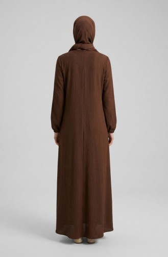 Asymmetrisch Geschnittene Tunika Mit Reißverschluss Modell 1047-05 Braun 1047-05