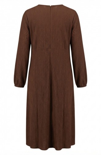 Asymmetrisch Geschnittene Tunika Mit Reißverschluss Modell 1047-05 Braun 1047-05