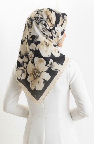 Patterned Amber Scarf 70325-09 Black Light Mustard 70325-09