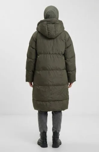 Hooded Puffer Jacket 7031-03 Khaki Green 7031-03