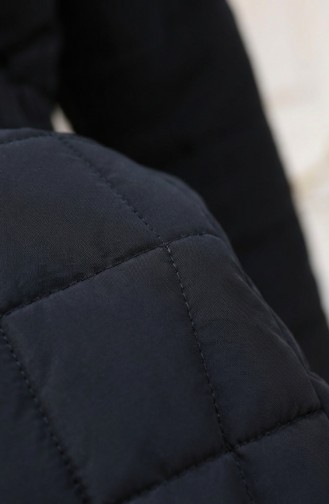 Plus Size Hooded Jacket With Belt 6345-01 Black 6345-01