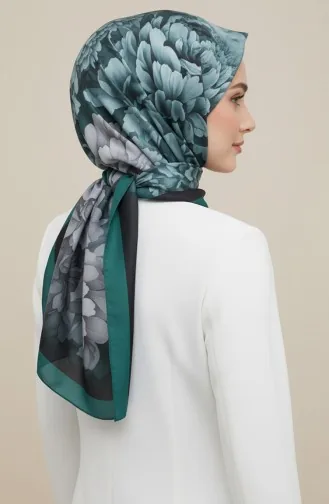 Floral Patterned Scarf 1014-05 Emerald Green 1014-05