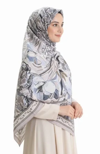 Châle Cocon En Coton à Motifs 70327-03 Marron Pierre 70327-03