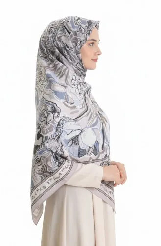 Châle Cocon En Coton à Motifs 70327-03 Marron Pierre 70327-03