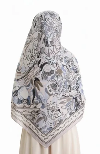 Châle Cocon En Coton à Motifs 70327-03 Marron Pierre 70327-03