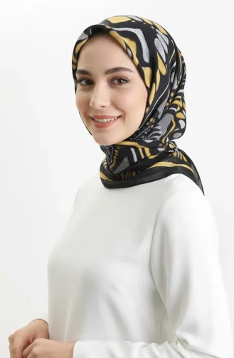 Écharpe à Motif Ambre 70326-09 Noir Jaune 70326-09