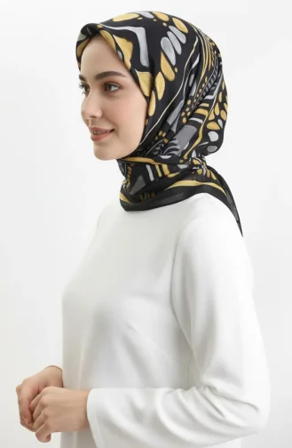 Écharpe à Motif Ambre 70326-09 Noir Jaune 70326-09