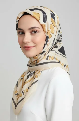 Écharpe à Motif Ambre 70326-11 Mousse Miel 70326-11