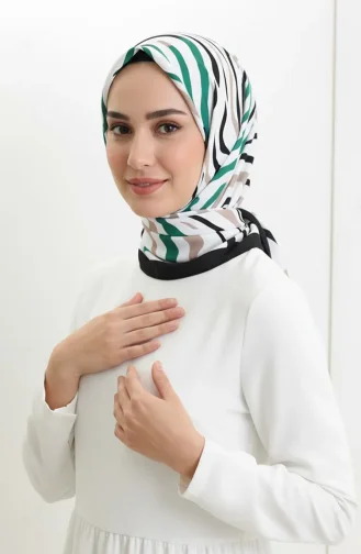 Écharpe Capri à Motifs 70347-03 Noir Vert 70347-03