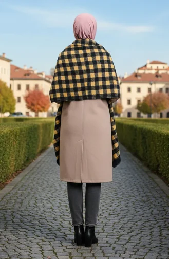 Shoulder Shawl 1090-01 Black Mustard 1090-01