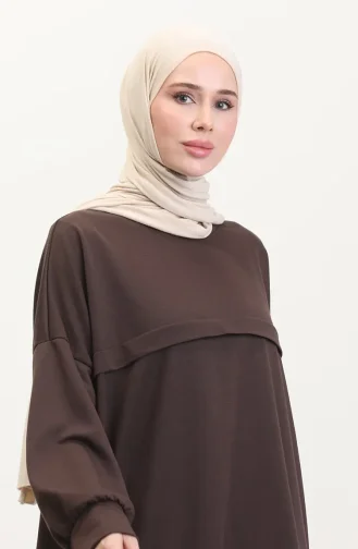 طقم ثنائي خيطان تونيك بنطلون 0549-02 بني 0549-02