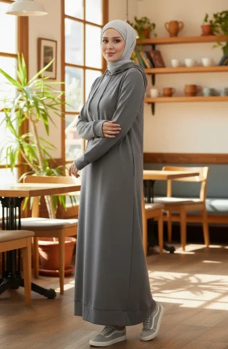 Robe Sport A Capuche Deux Fils 0190-14 Fumé 0190-14