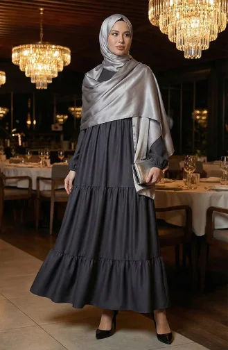 Robe à Volants Et Col à Volants 4107-12 Fumée 4107-12