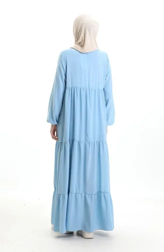 Robe à Volants Et Col à Volants 4107-16 Bleu Bébé 4107-16