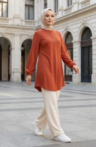 سترة بأزرار أمامية 1712A-01 تيراكوتا 1712A-01