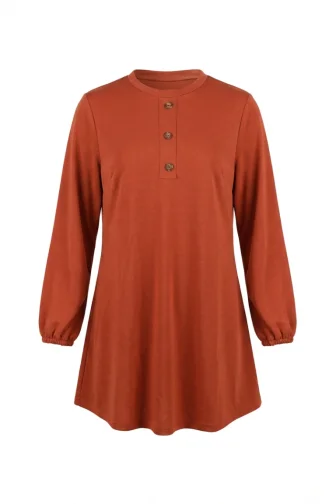 سترة بأزرار أمامية 1712A-01 تيراكوتا 1712A-01