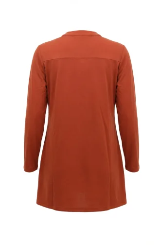 سترة بأزرار أمامية 1712A-01 تيراكوتا 1712A-01