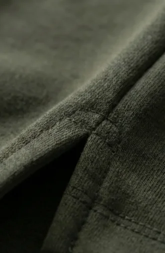 طقم رياضي بفتحة جانبية 3083-20 كاكي داكن 3083-20